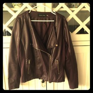 Faux Leather Moto Jacket